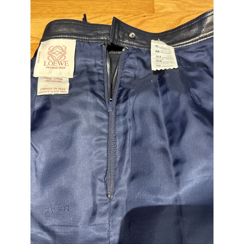 Loewe Black Leather Midi Skirt - Picture 13 of 14